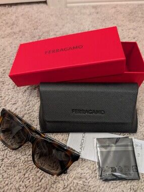 Salvatore Ferragamo SF1027S Tortoiseshell Rectangular Sunglasses